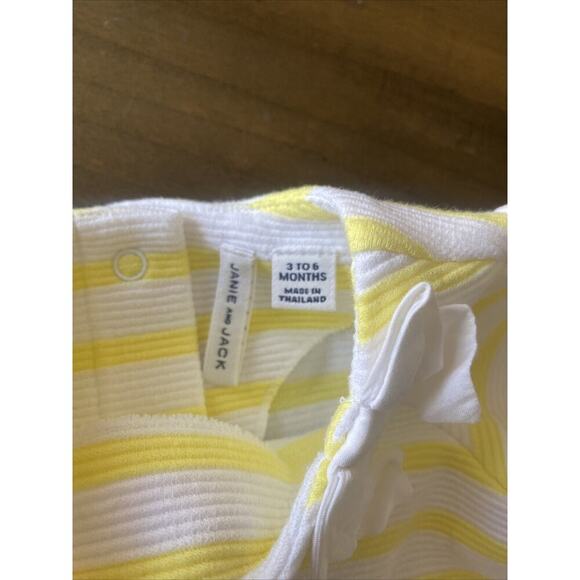 Janie and Jack 3-6 months Yellow Striped‎ Two Piece Set Summer - Picture 4 of 6